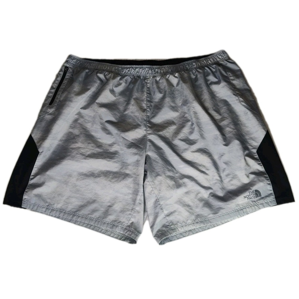 The North Face Shorts Mens XXL Grey Black FlashDry Athletic Running Training